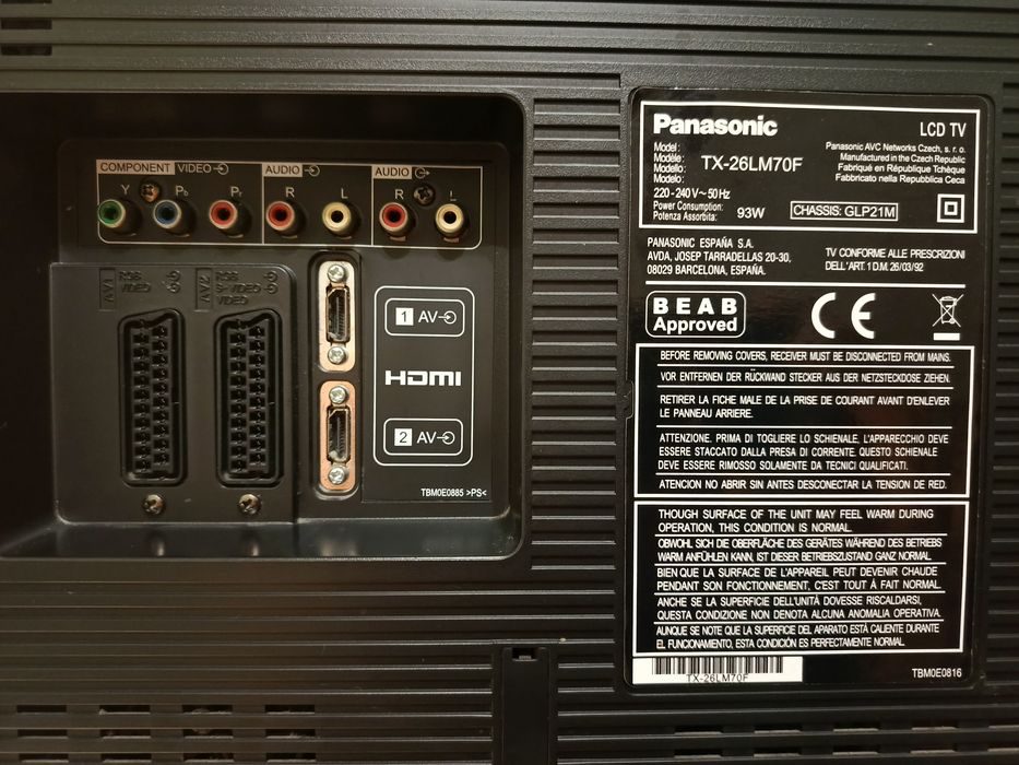 Panasonic LCD Viera TX-26LM70F