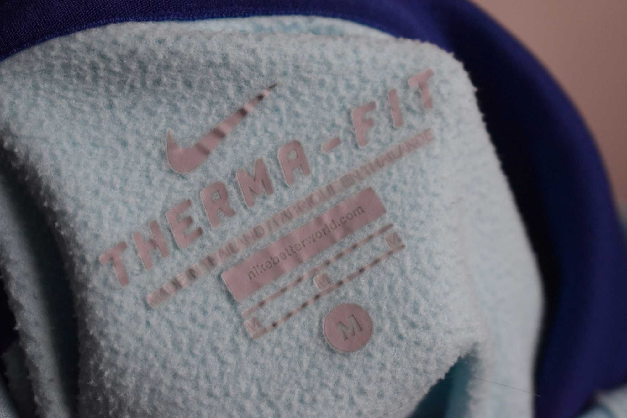 Bluza 38 M błękitna Nike z kapturem sportowa ocieplana kaptur trekking