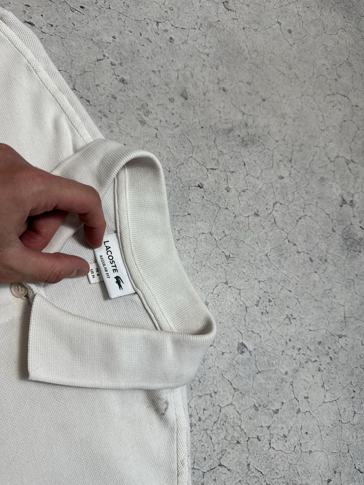 Мужская Футболка Поло Lacoste С Большим Логотипом Оригинал S-M