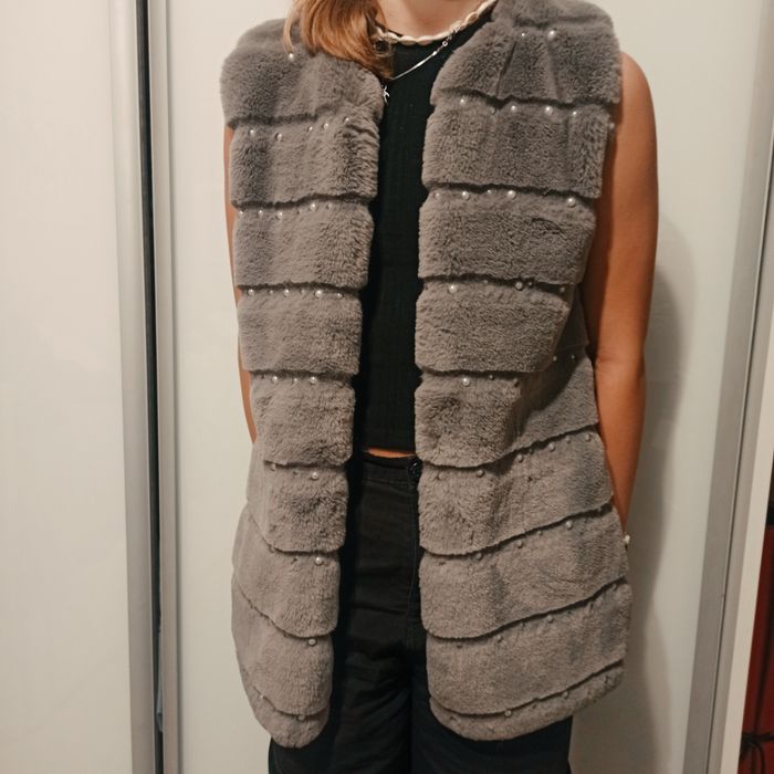 bezrękawnik futerko, kamizelka, króliczek rozm. 12-1