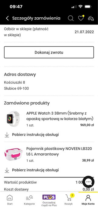 Apple watch 3 zegarek uzywany
