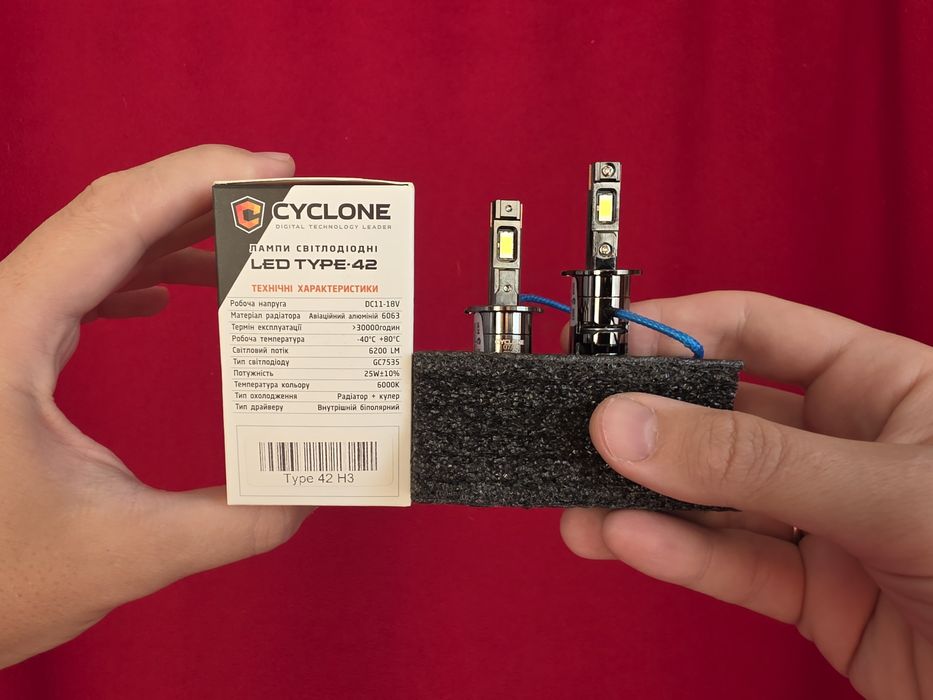 Led лампа для авто Cyclone 25W 6200lm лед светодиодные лампы H11 и др.