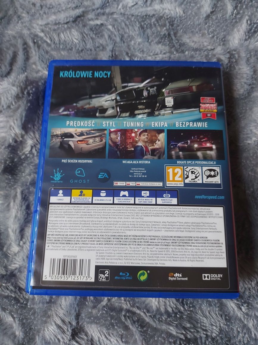 Gra na konsole Playstation 4,5 Need for Speed