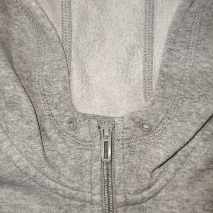 зипка Адидас/Adidas серая с капюшоном