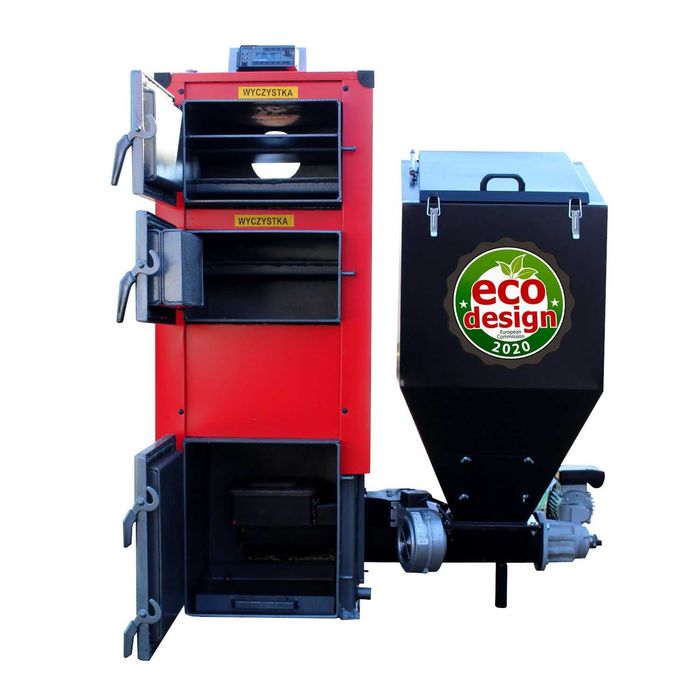 KOTŁY 20 kW do 200m2 Kocioł z PODAJNIKIEM Piec na EKOGROSZEK
