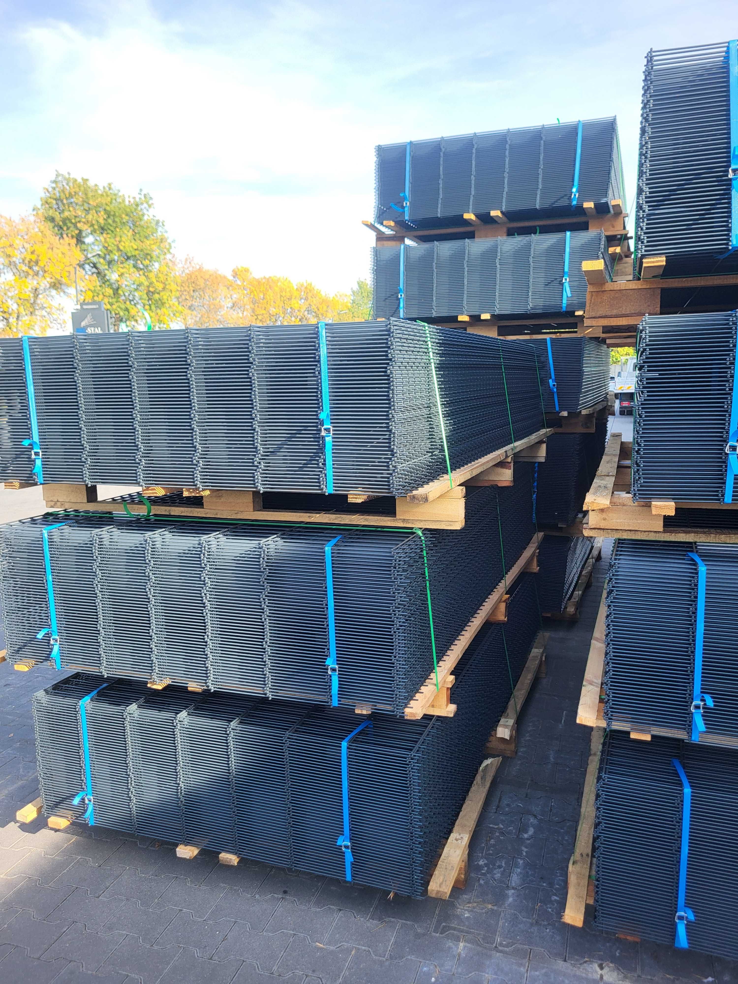 Panele ogrodzeniowe 2D 6/5/6 mm wys 1,43 ocynk+kolor/Ral! PRODUCENT