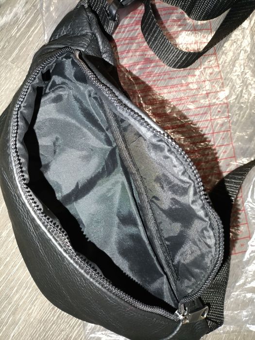 Сумка-бананка кожанная 30*13*9 см