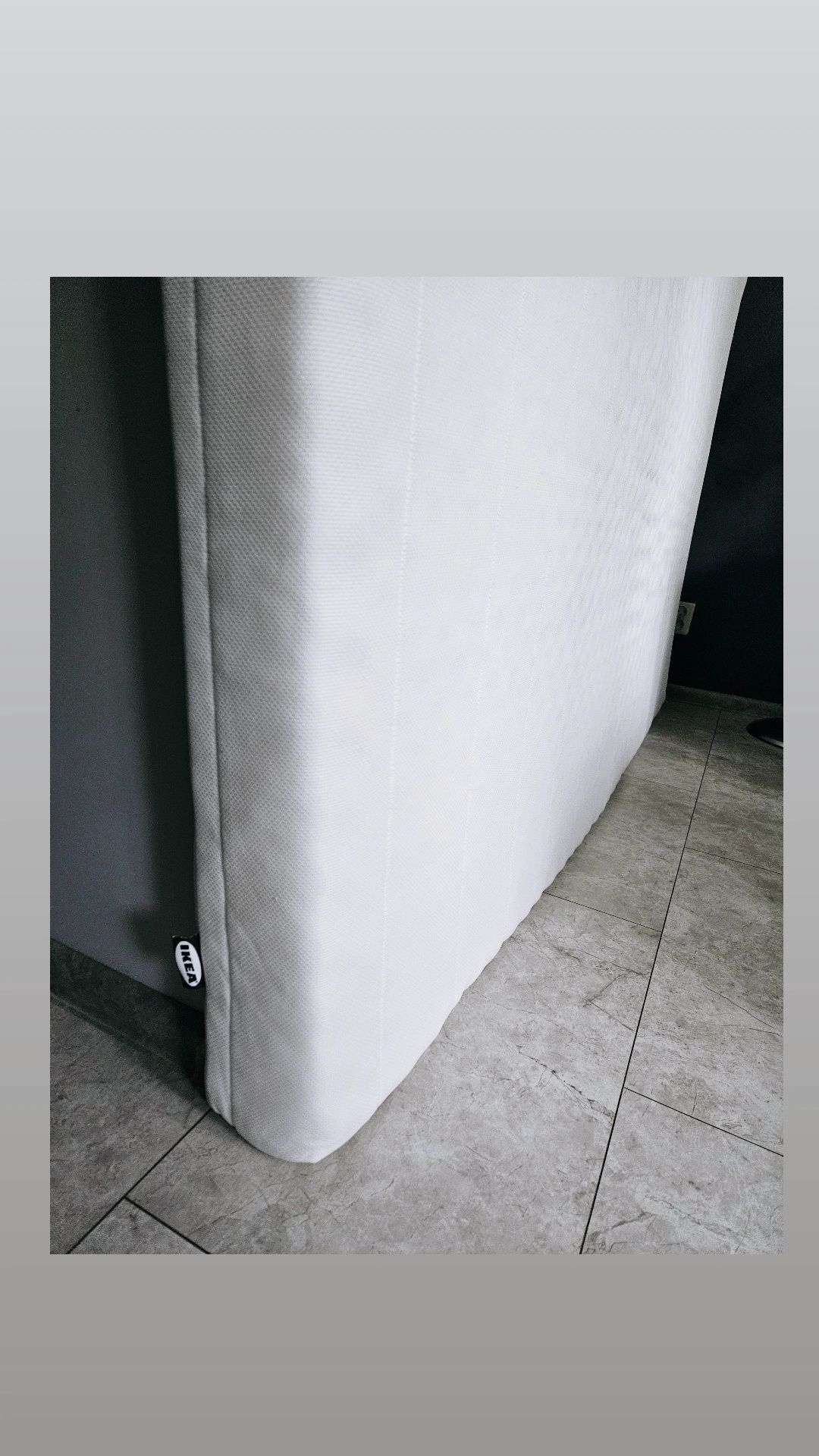 Stan idelany! IKEA ASVANG Materac piankowy twardy biały 140x200
St