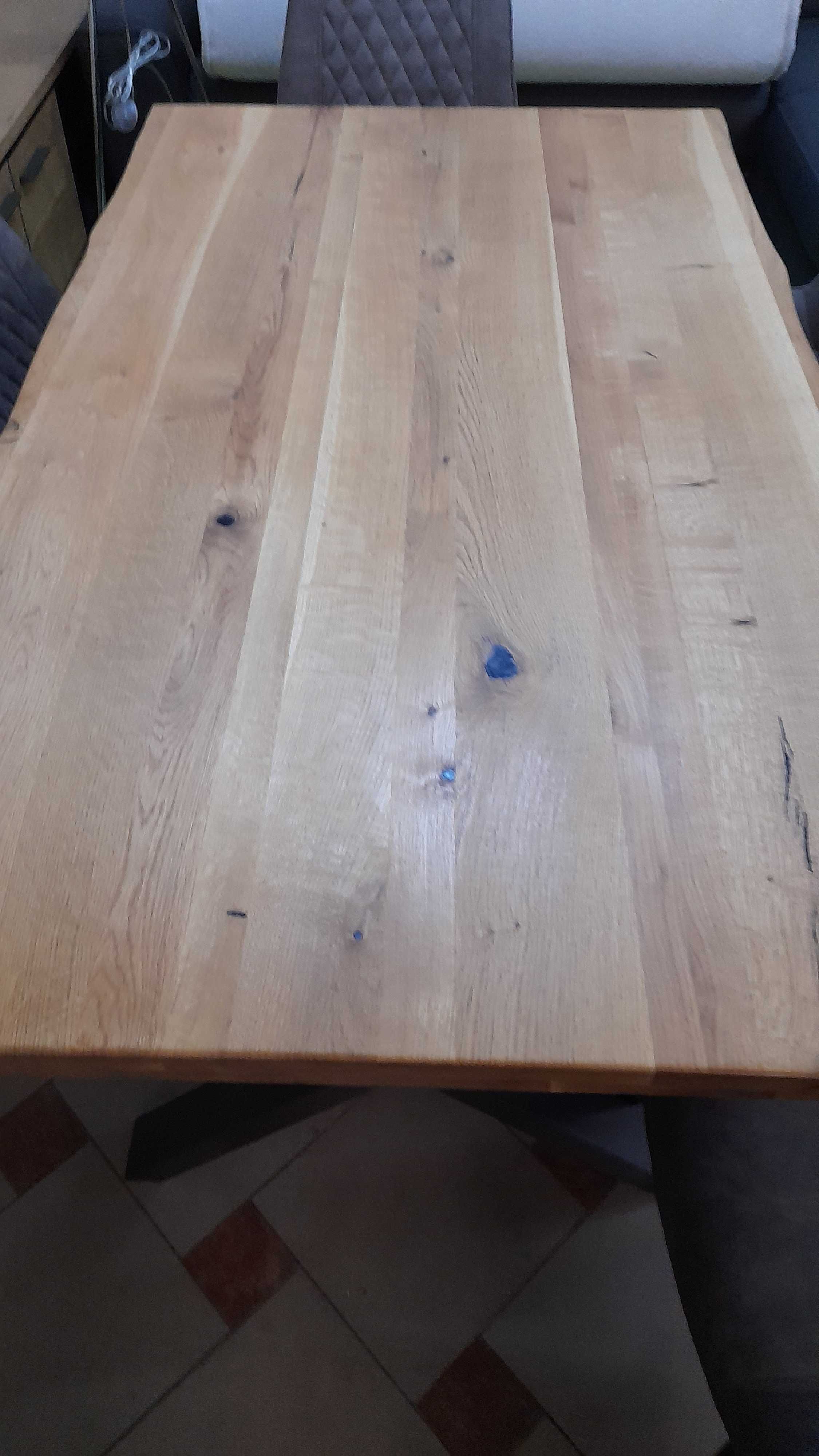 Nowoczesny stół loftowy z drzewa dębowego