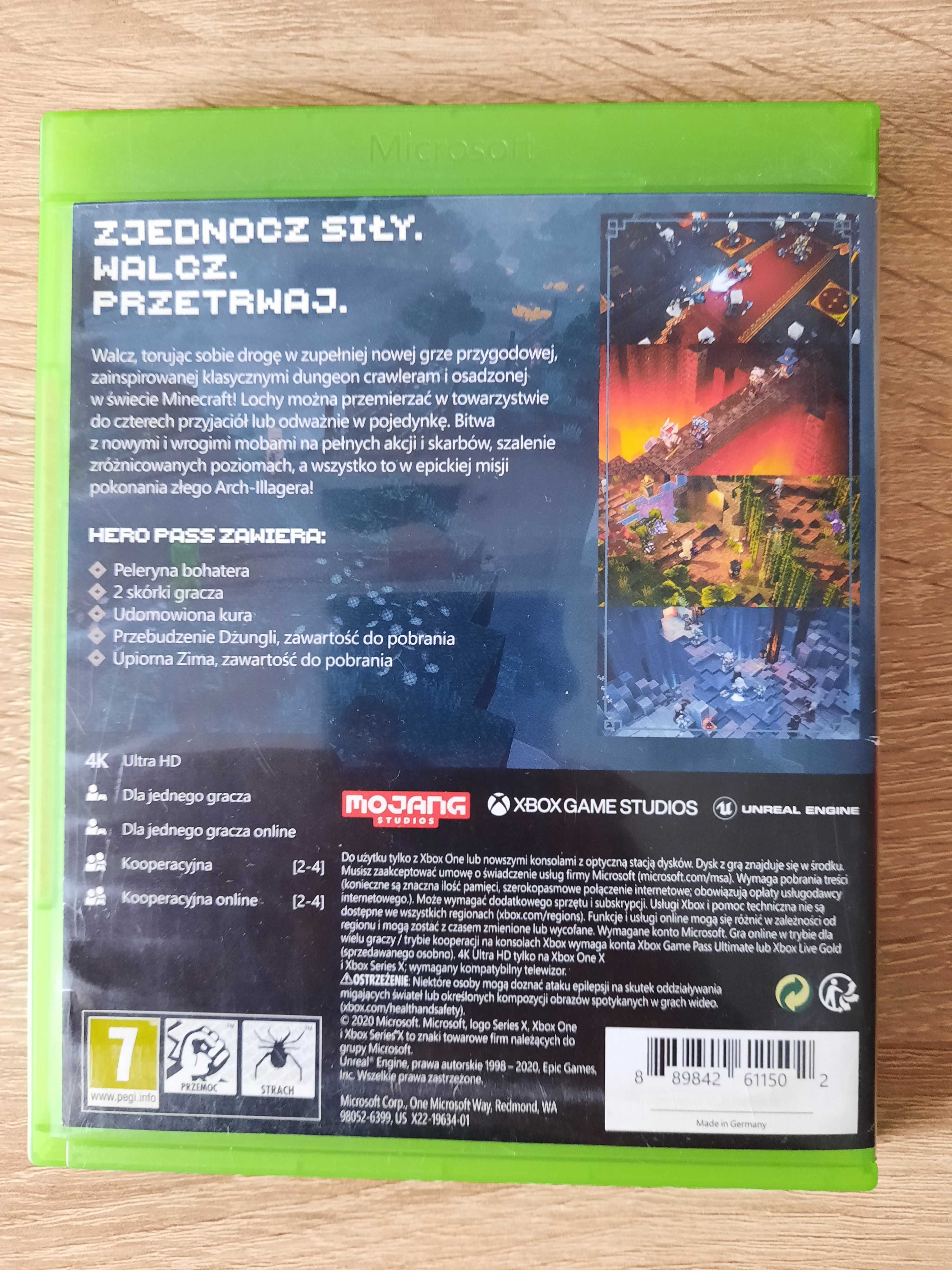 Minecraft Dungeons Polska Wersja Xbox one Xbox series X