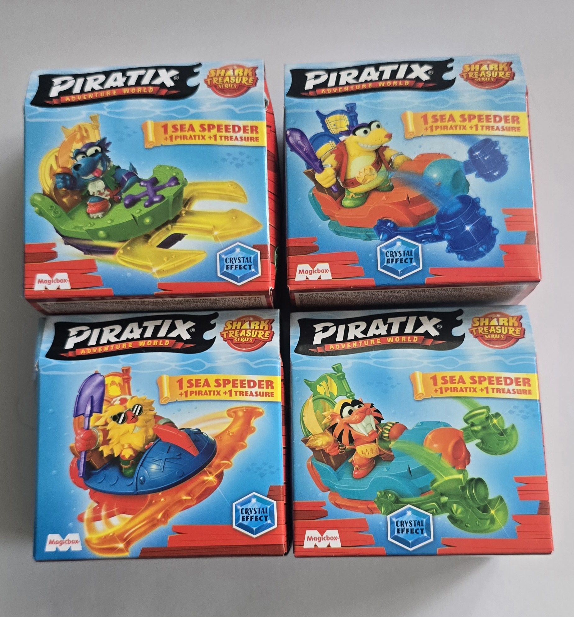4x pojazdy piratix shark treasure