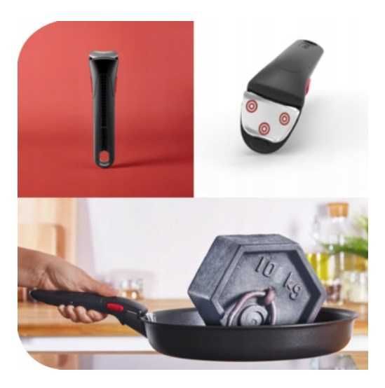 PATELNIE TEFAL 22/28cm Rączka Indukcja 3 Elementy PROMOCJA