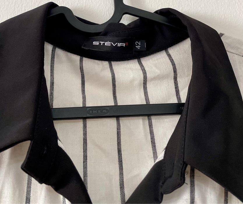 Vestido comprido com riscas (Stévia, tamanho 42)