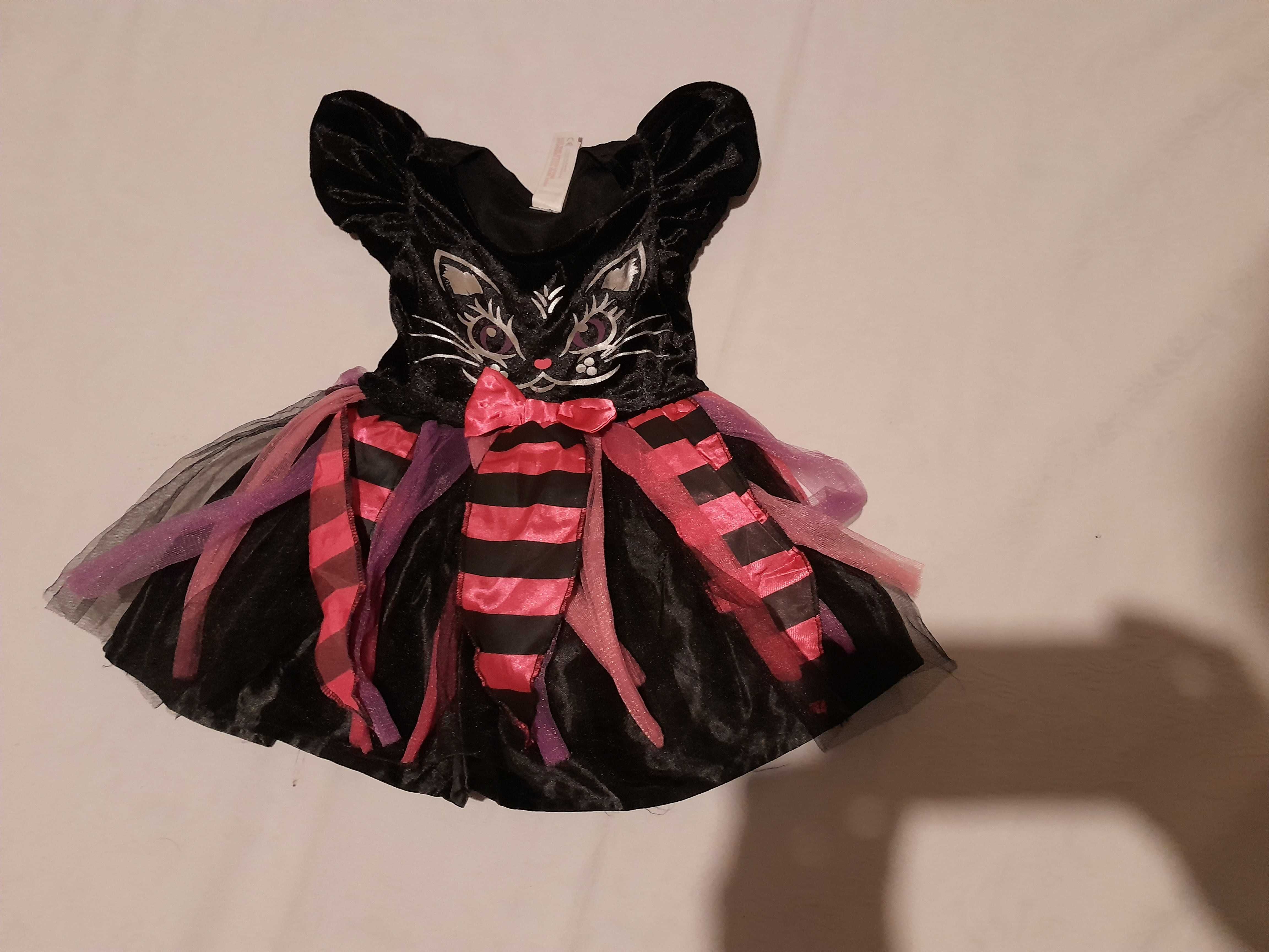 strój sukienka KOT/ Halloween/ bal przebierańców TU do 2 lat