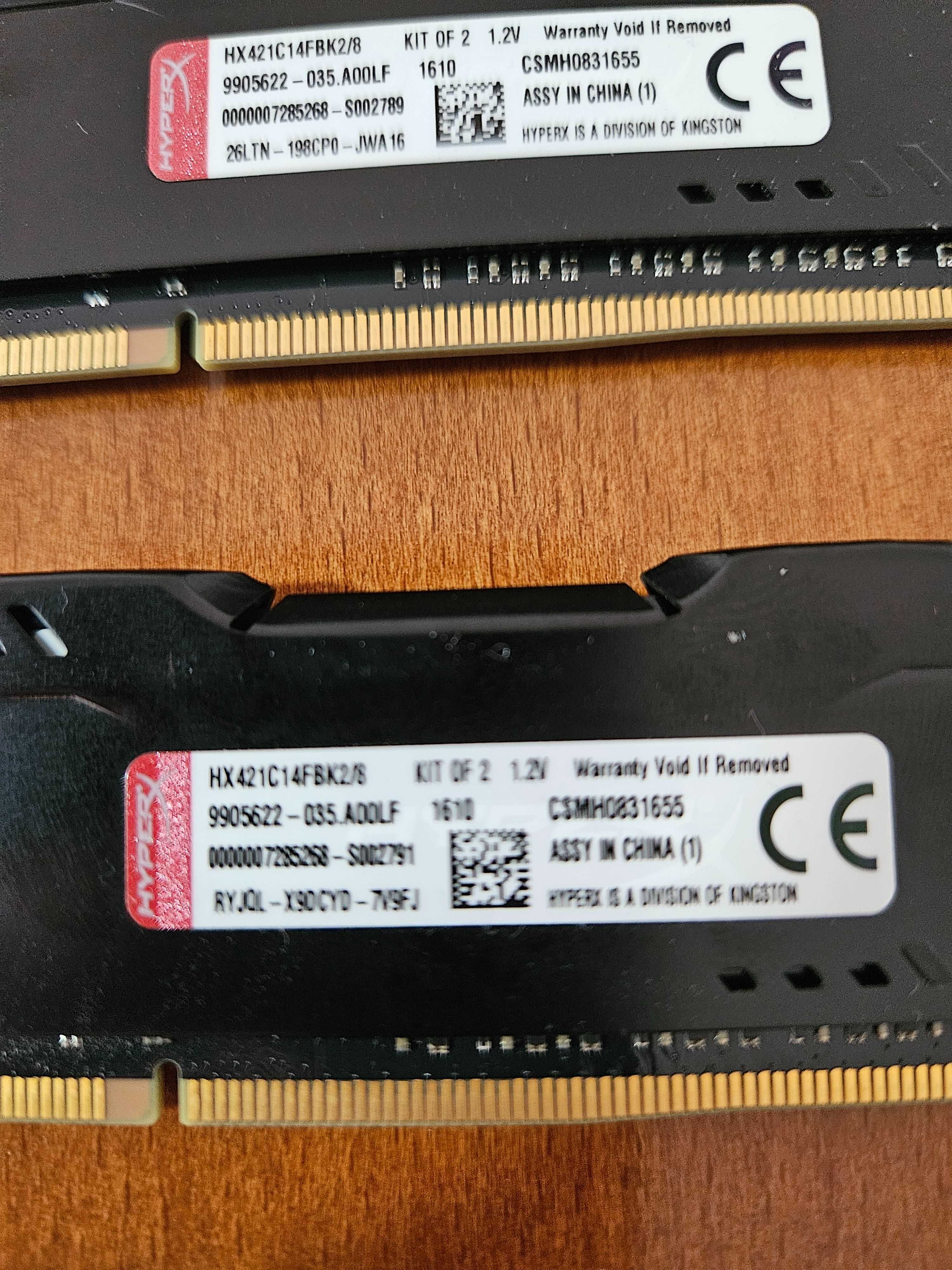 Memoria RAM Fury Hyperx 2 x 4GB DDR4