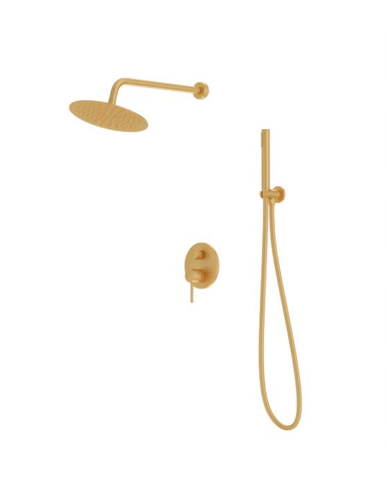 Podtynkowy zestaw prysznicowy z deszczownicą Orion Brushed Gold