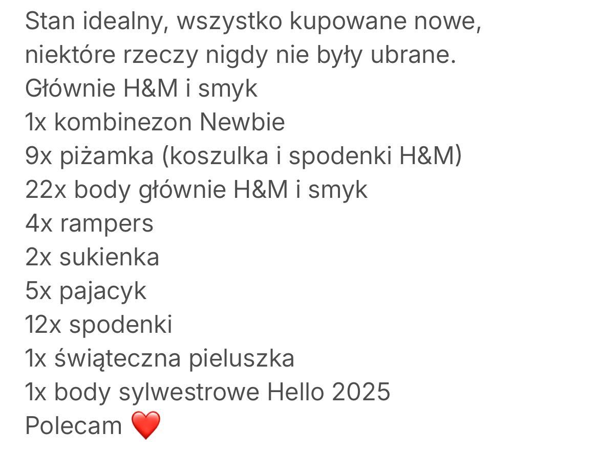 Wyprawka dla dziewczynki 56-62 stan idealny, wszystko kupione nowe H&M