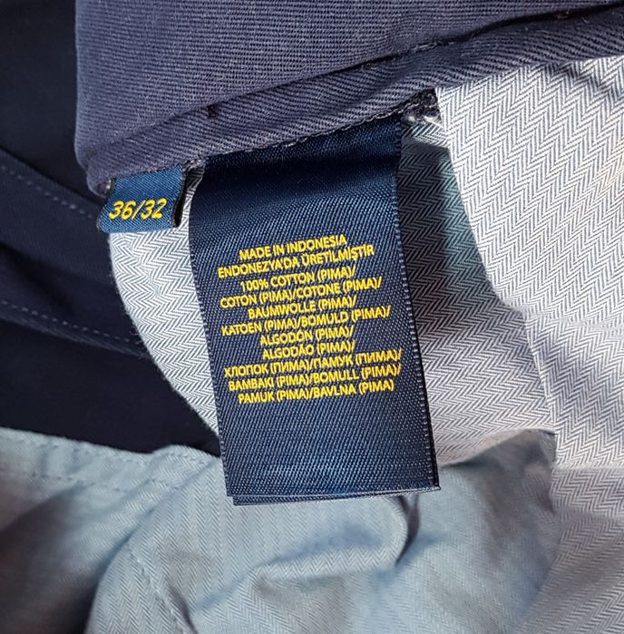 Ralph Lauren Polo чіноси штани slim fit pima cotton оригінал W36 L32