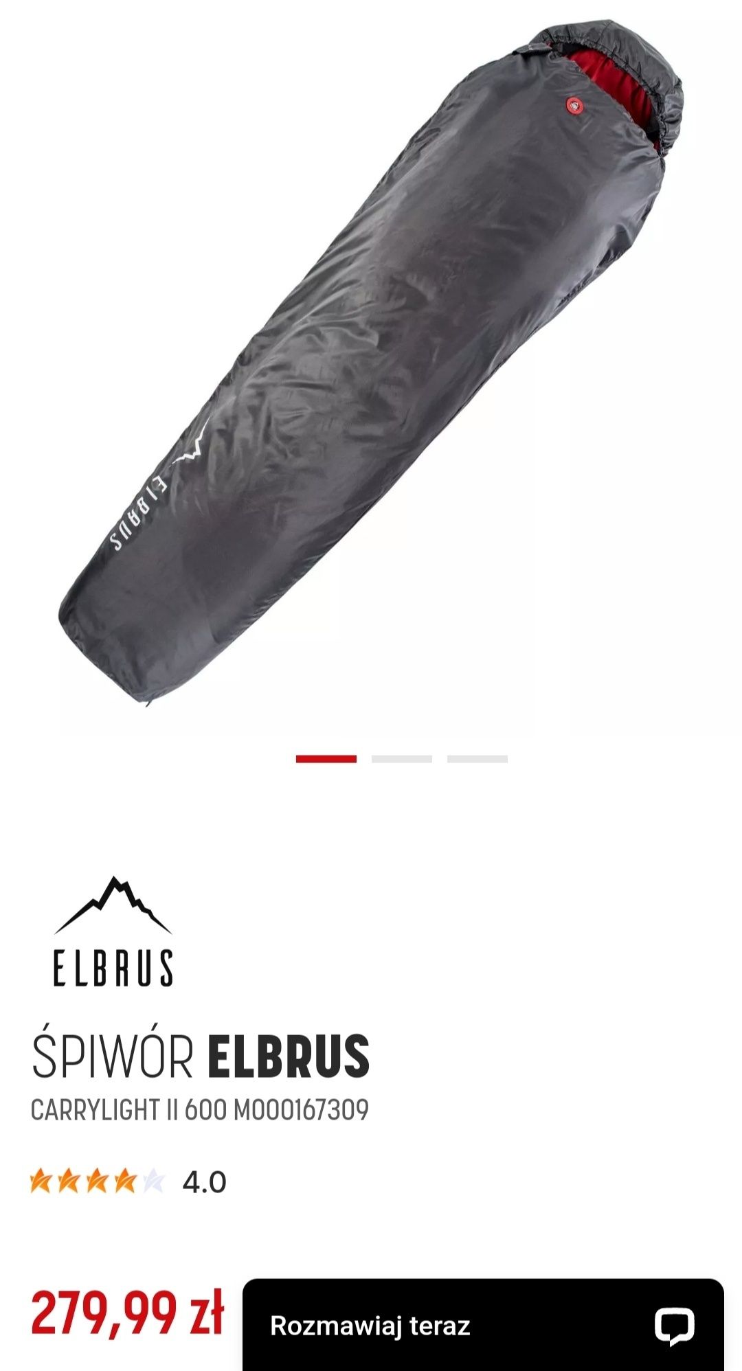 Śpiwór Elbrus Carrylight 600   200x80