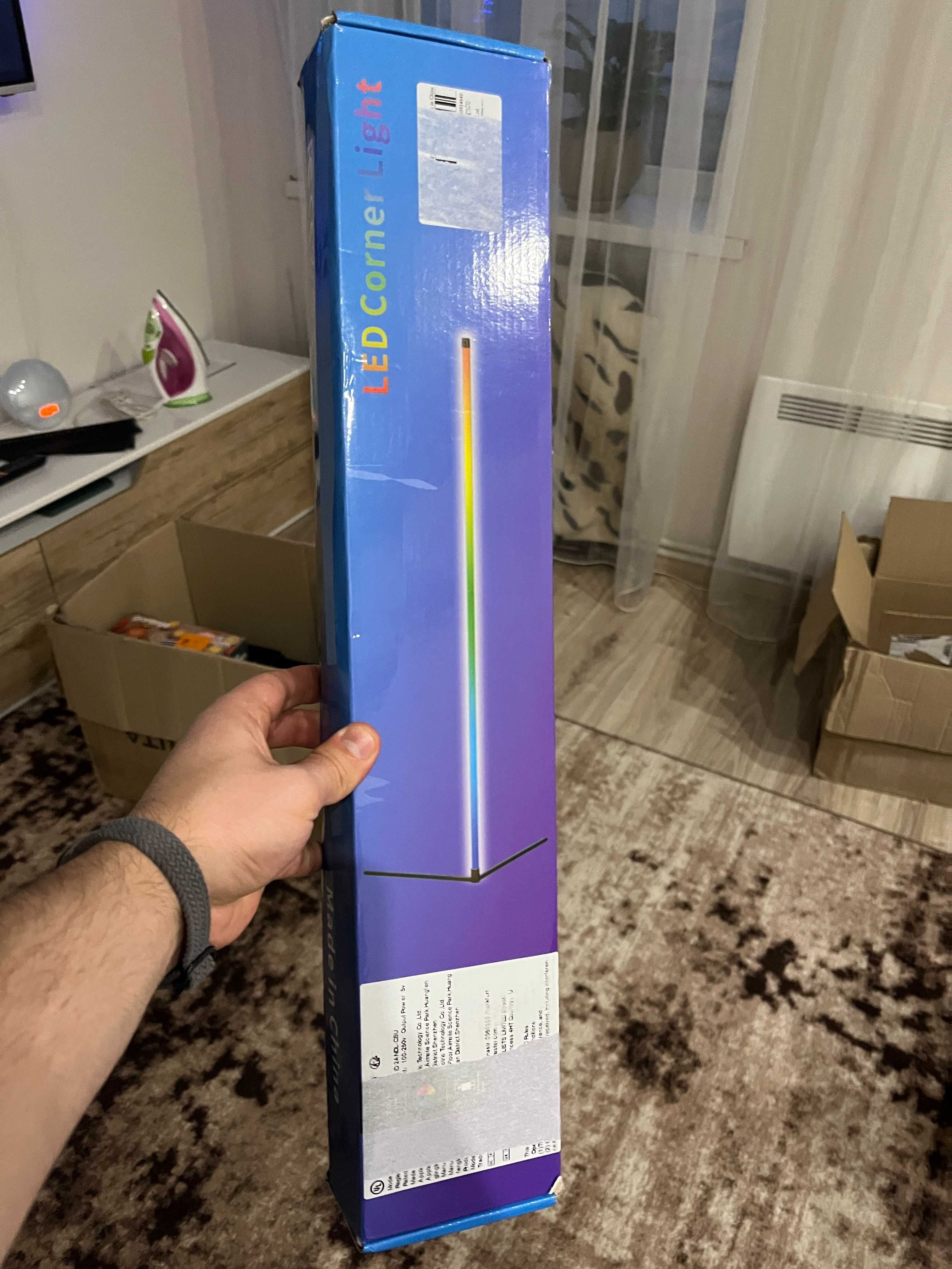 Кутова LED лампа з підсвіткою (RGB Corner Floor Light)