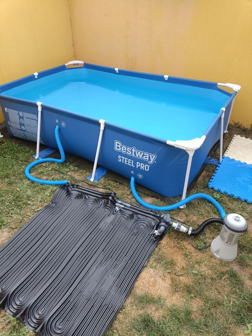 Piscina bestway steel pro 259x179 com filtro e aquecimento