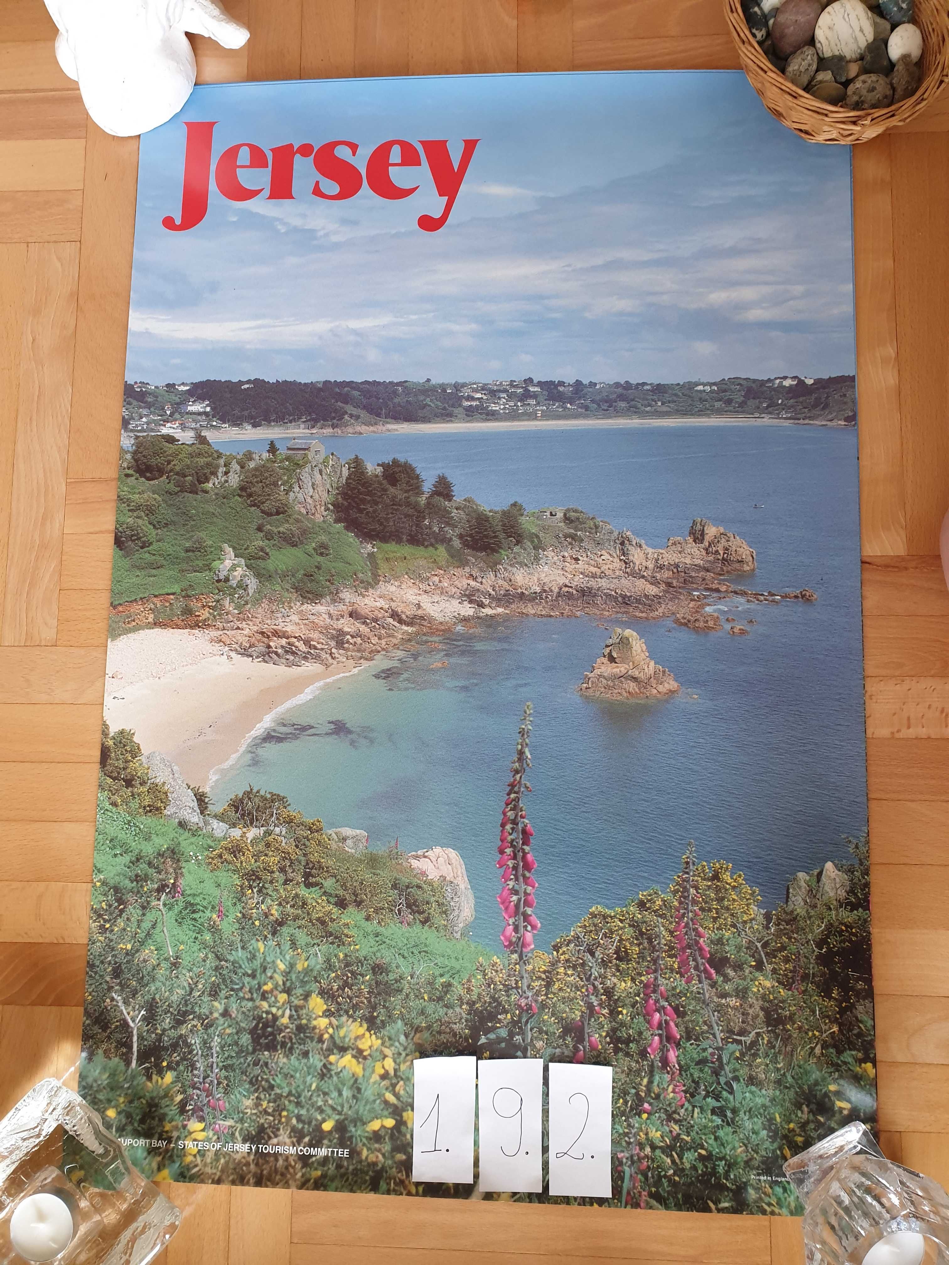 4x plakat Jersey, komplet wyspa Jersey, wielka Brytania, Anglia