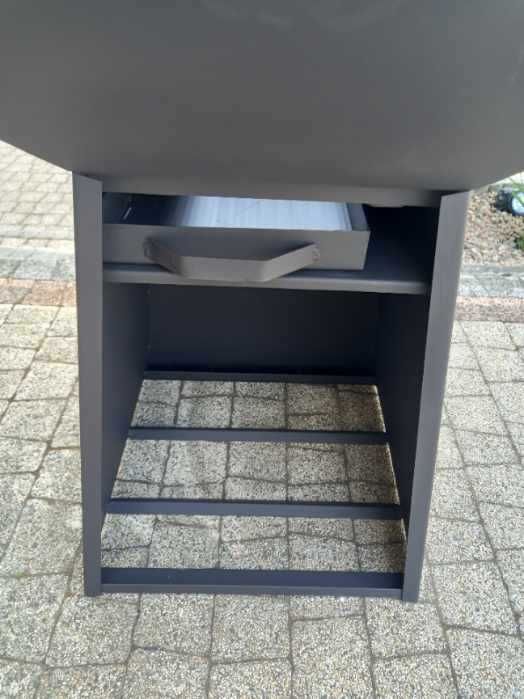 Palenisko ogrodowe wysokie z rusztem żeliwnym - grill