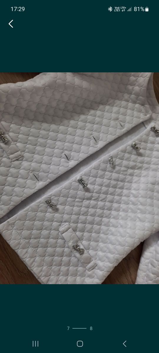 Komplet komunijny piękny. Spowiedź.  Rozmiar 140/146