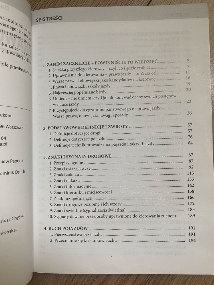 Książka nauki jazdy + płyta