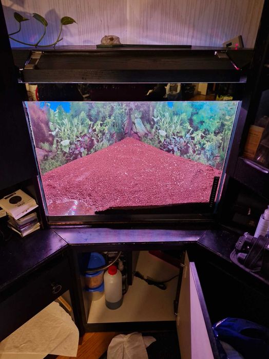 Akwarium ok. 200l TANIO! Z osprzętem i podłożem!