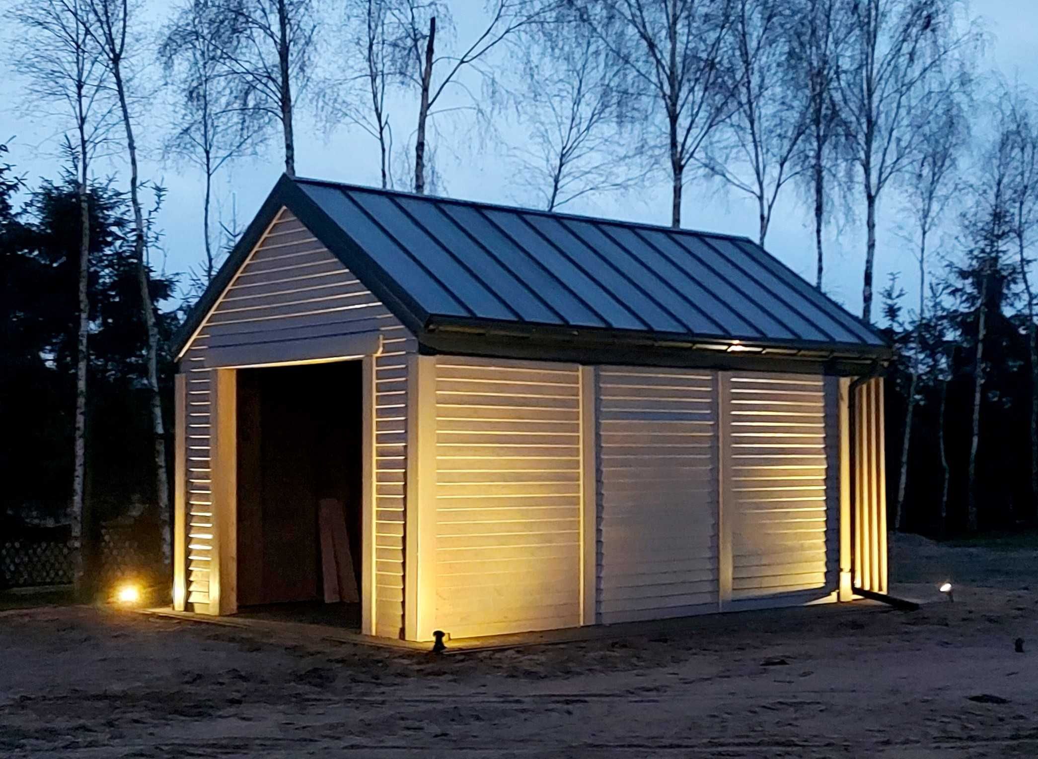 Garaż drewniany Masywny Domek CARPORT