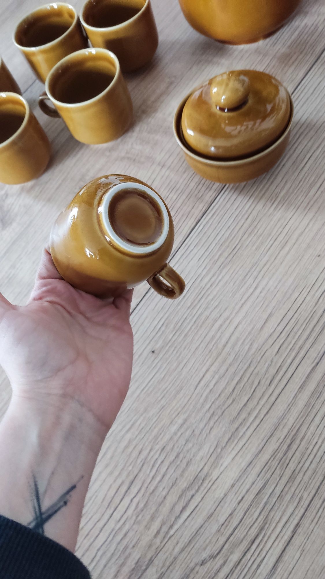 Serwis kawowy serwis do herbaty kubeczki imbryk czajnik porcelana