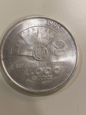 Moedas em prata comemorativas Expo 98