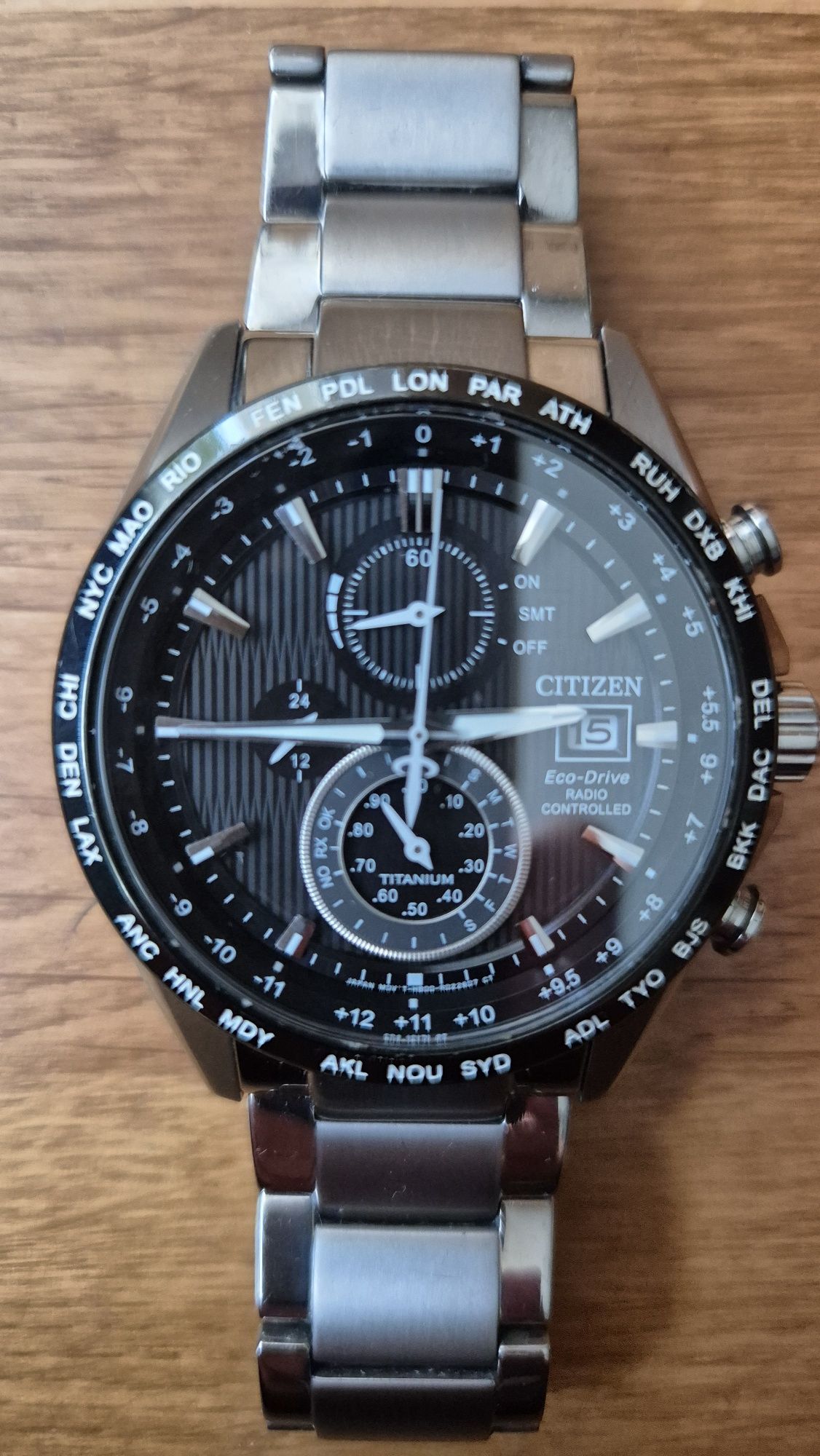 Zegarek Citizen EcoDrive AT8154-82E solarny tytan