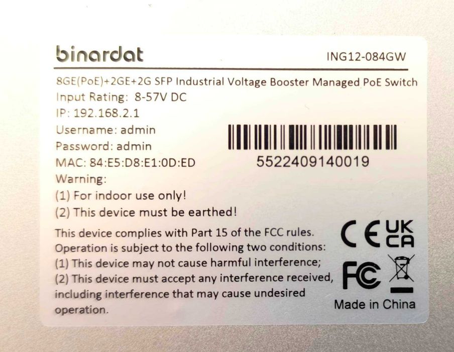 Промисловий 12-портовий повногігабітний керований Solar PoE комутатор