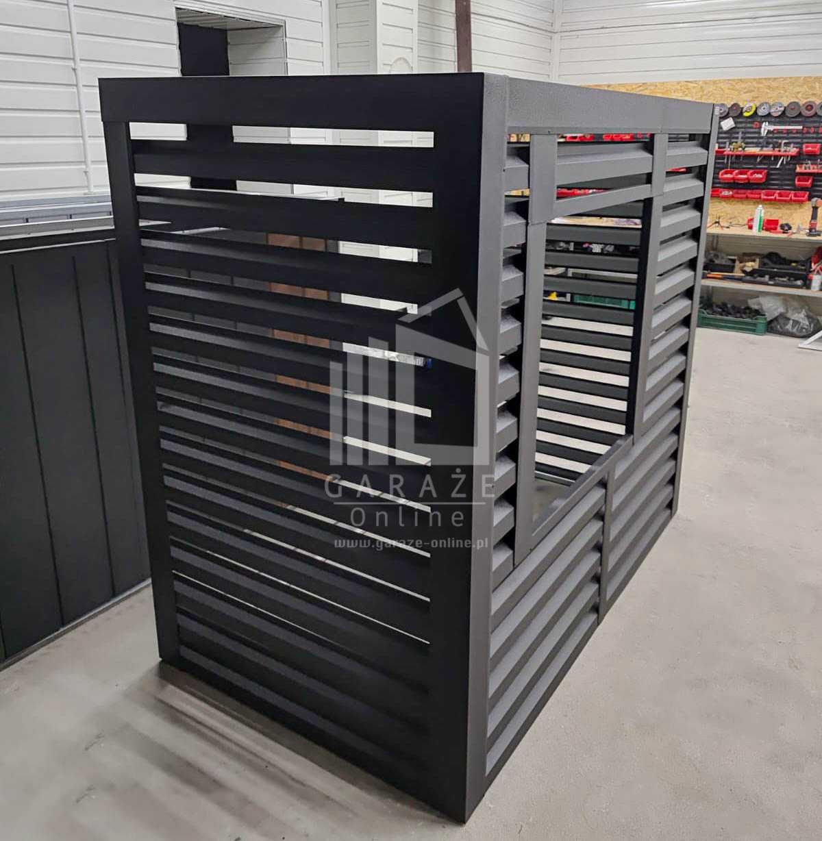 Osłona Pompy Ciepła 120X60X150Cm Antracyt Zabudowa Id910
