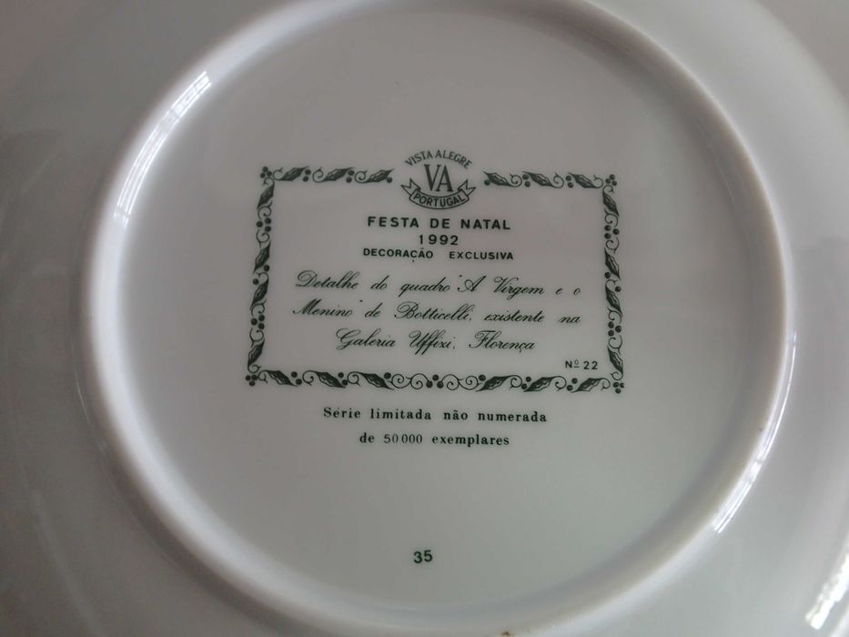 Pratos de Natal Vista Alegre