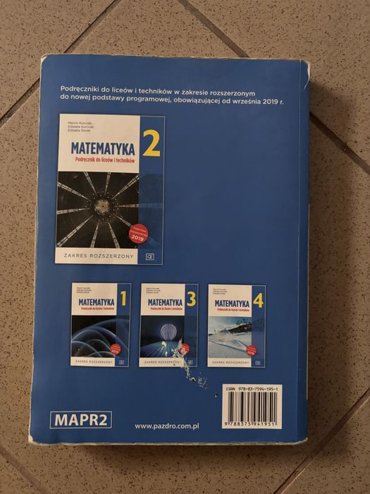 Matematyka klasa 2 zakres rozszerzony pazdro