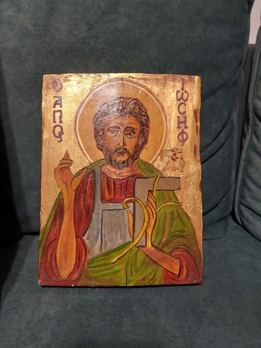 Obraz malowany na drewnie Ikona