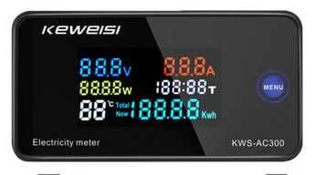Ваттметр PZEM 021 051 015 KWS ac301  100А 300Ампер в розетку KWE-PMB