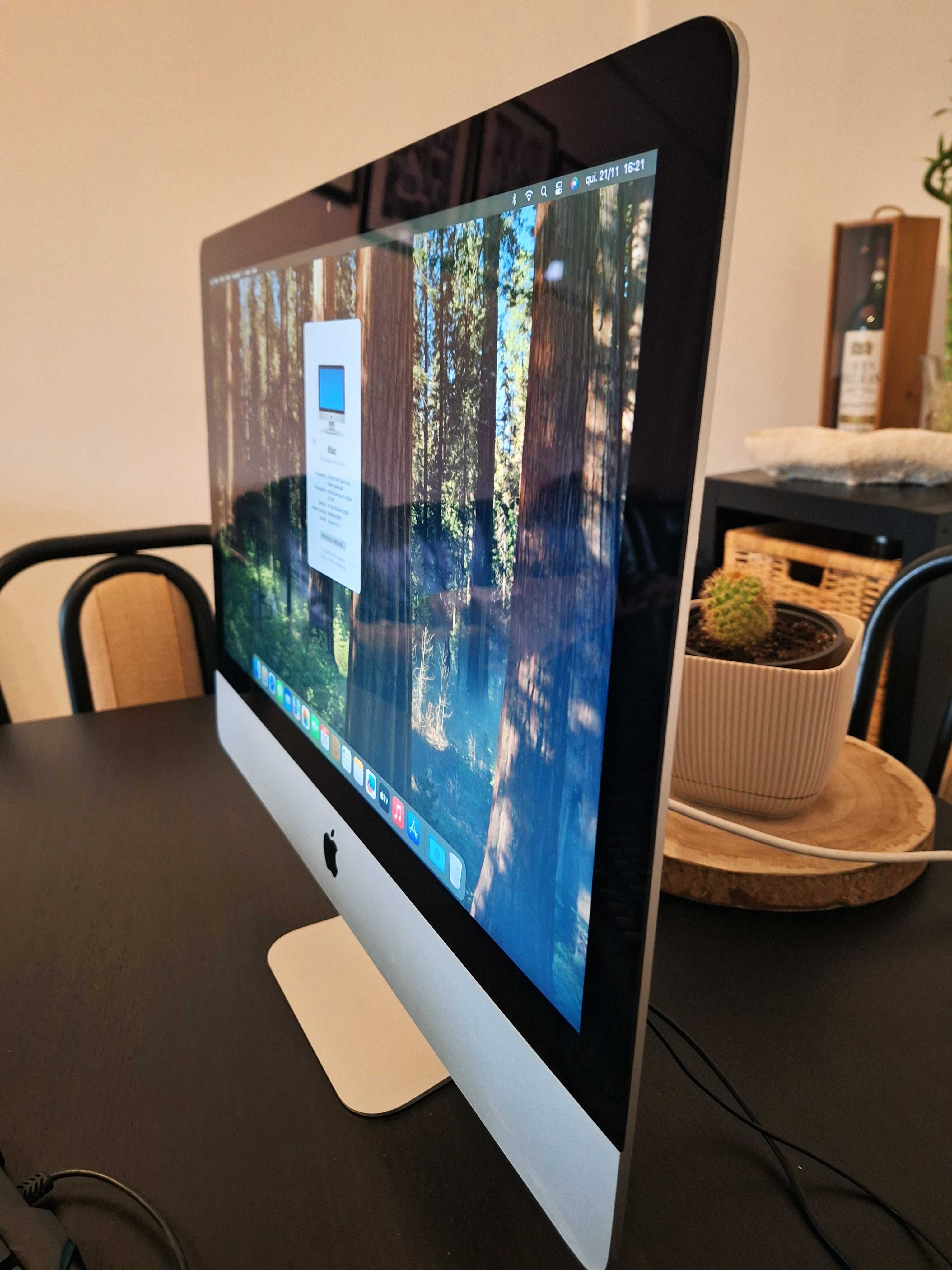 iMac 21.5" CPU i5 3.2Ghz, SSD 500Gb  com o macOS Sequoia, rápido