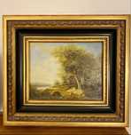 Quadro óleo sobre tela, com moldura