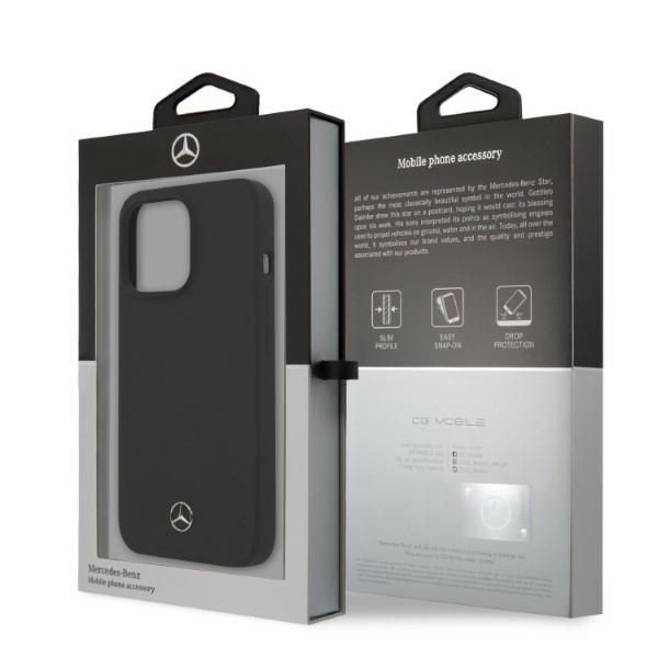 Etui Mercedes Silikonowe MagSafe dla iPhone 13 Pro Max Cartech Black