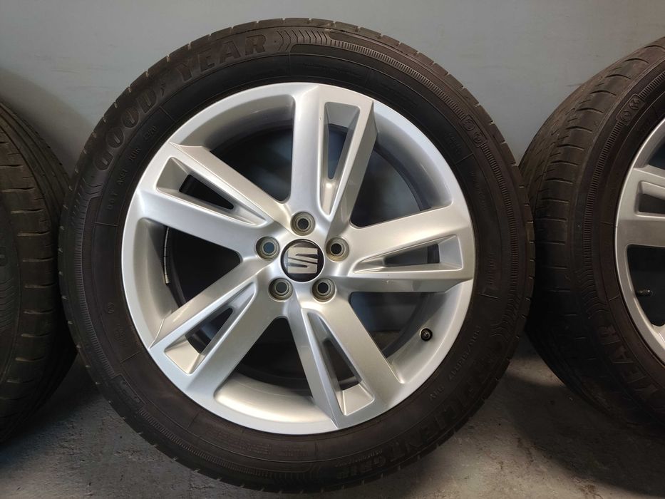 Koła alu 17 Seat Arona 5x100, Oryginał, Goodyear 205/55R17, 2020 rok