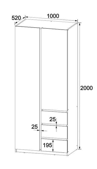 Акція Нова шафа зі складу різні кольори телескопічні направляючі білій