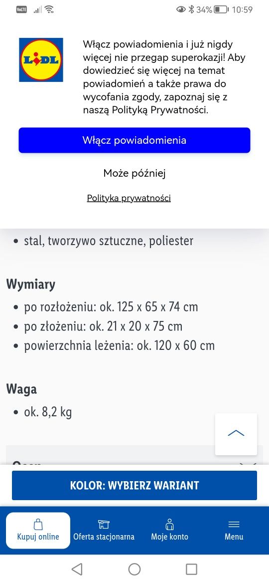 Łóżeczko turystyczne