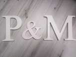 Litery ślubne P & M