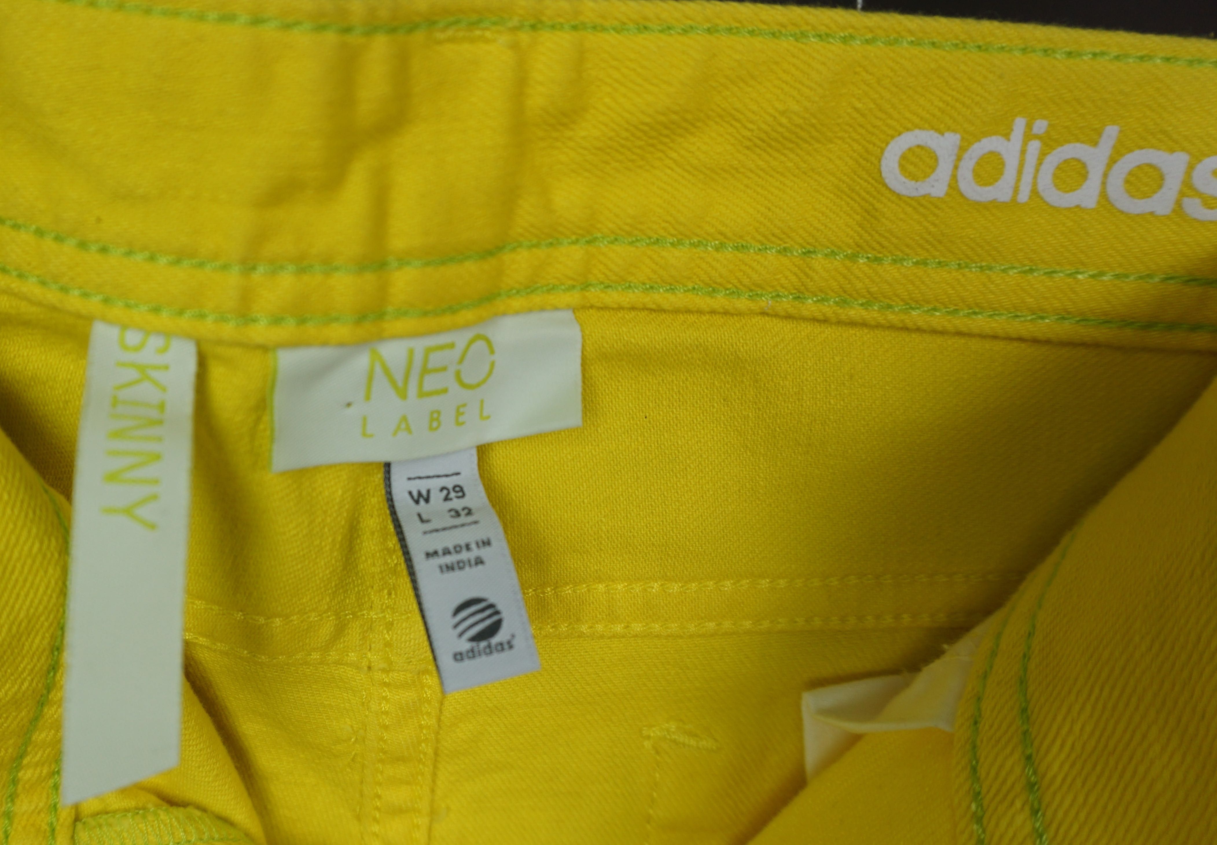 Spodnie Adidas Neo Label  żółte  W29L32