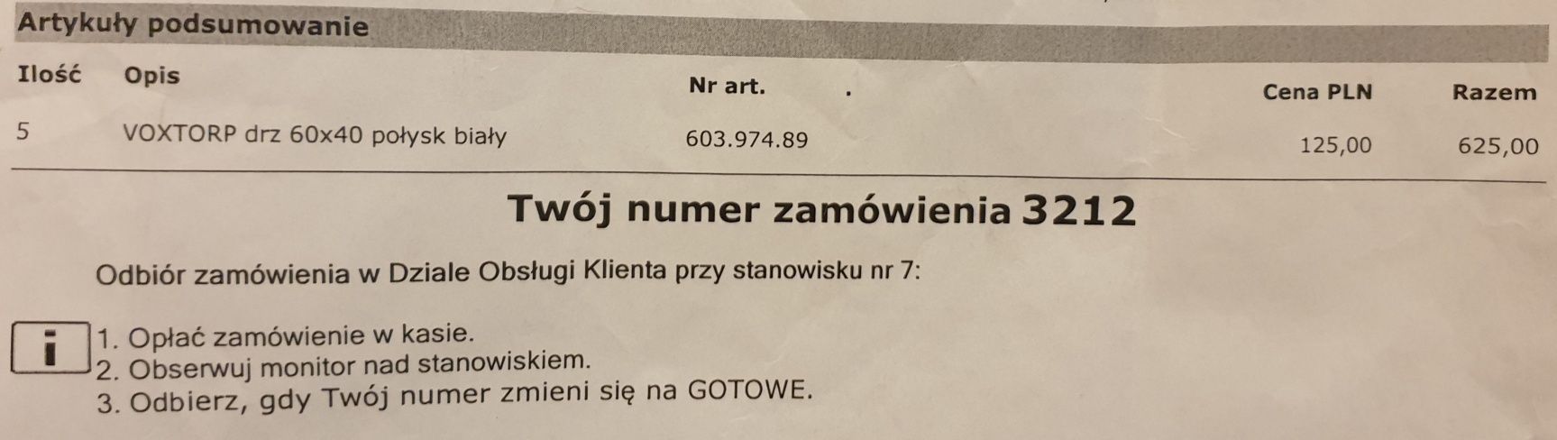 VOXTORP Drzwi, połysk biały, 60x40 cm, 603.974.89, fronty, 5szt.