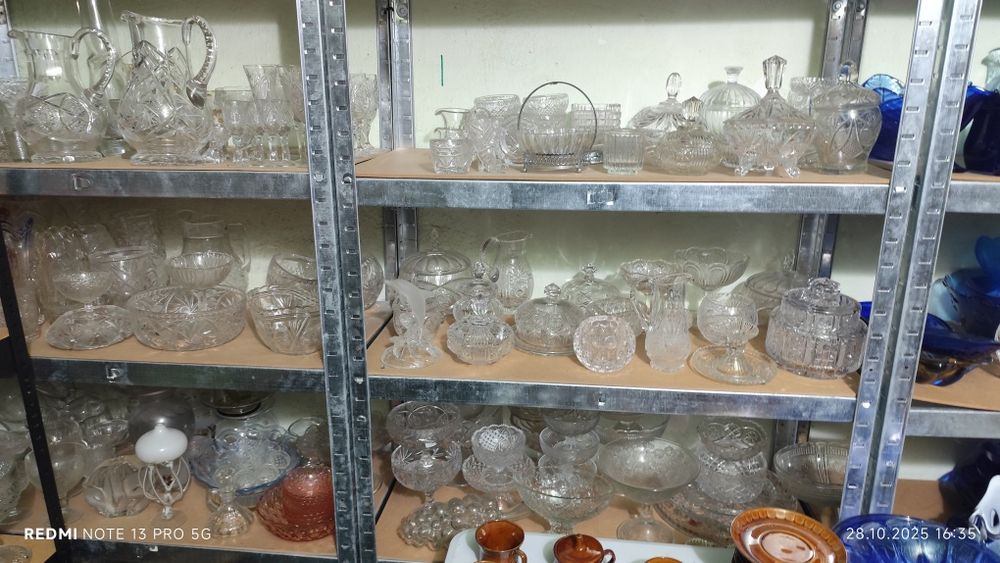 Szkło Kolorowe Kryształy Porcelana Wszystko z PRL-u